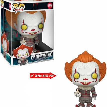 Pennywise w/ Boat Stephen King's It 2 Super Sized POP! Movies Vinyl Figure 25 cm