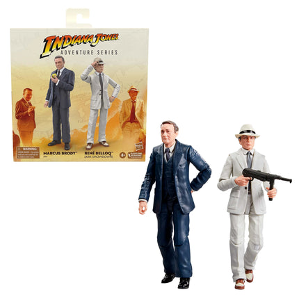 Marcus Brody and Rene Belloq Indiana Jones  Raiders of the Lost Ark Adventure Series Action Figure 15 cm