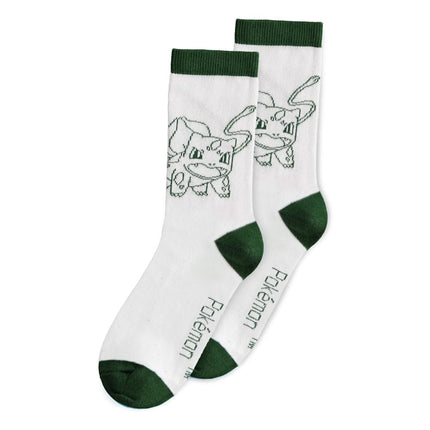 Pokemon Socks 3-Pack Charmander, Bulbasaur, Squirtle 39-42 Calzini