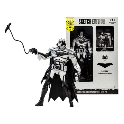 Sketch Edition Batman: White Knight DC Multiverse Action Figure Sketch Edition DC Multiverse Gold Label 18 cm
