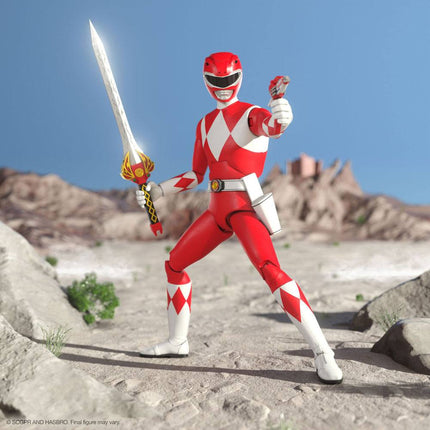 Red Ranger Mighty Morphin Power Rangers Ultimates Action Figure 18 cm