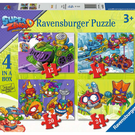 Super Zings Set 4 Puzzle 12 - 16 - 20 - 24 Ravensburger Piezas