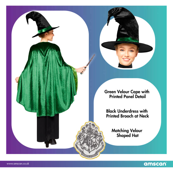 Professor McGonagall Mc Granitt Costume Carnevale Harry Potter Donna A –  poptoys.it