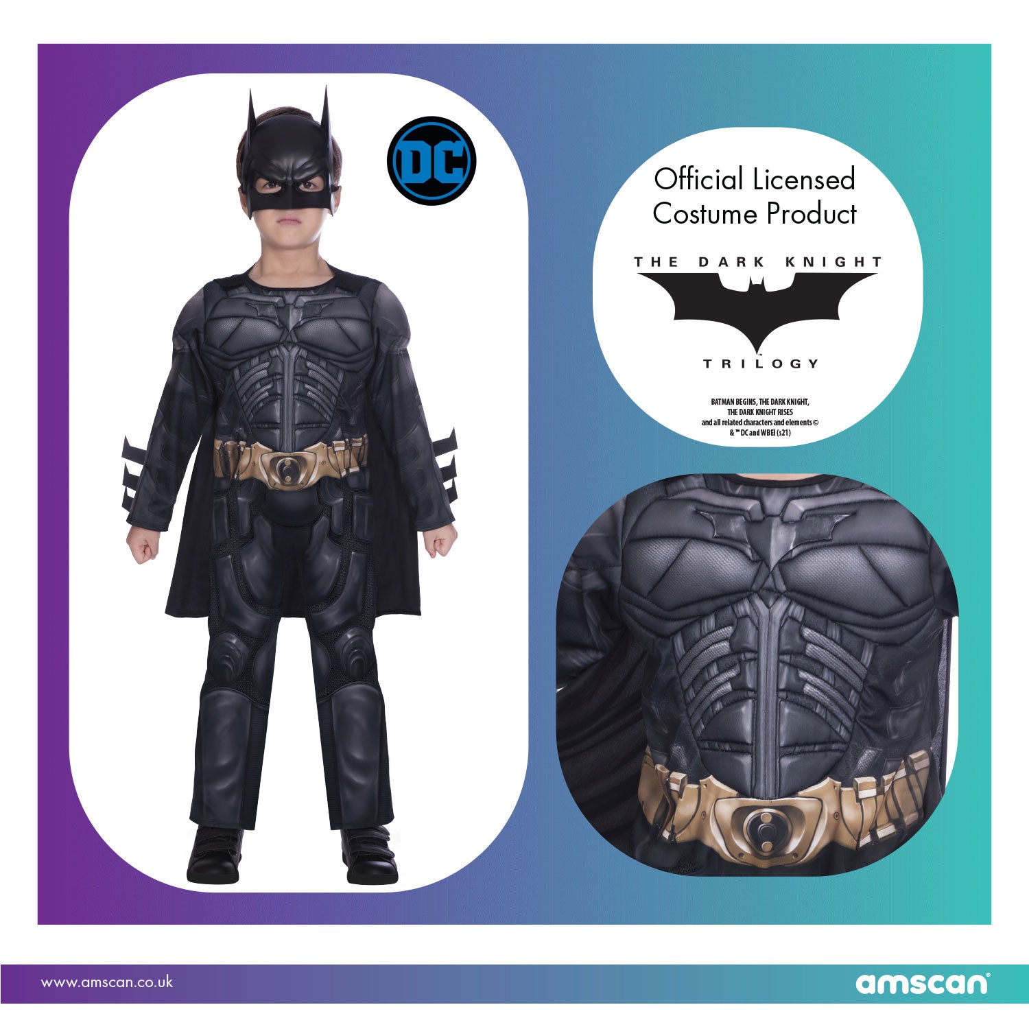 Batman Dark Knight Costume Carnevale Bambino Roleplay Fancy Dress –  poptoys.it