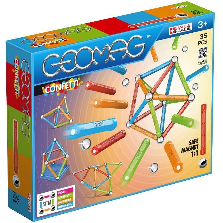 Geomag Confetti Set 35 Pieces Magnetic Constructions – poptoys.it