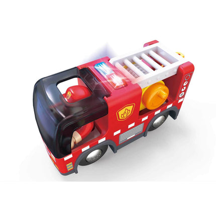 Feuerwehrauto mit Hape Sounds und Lichtern