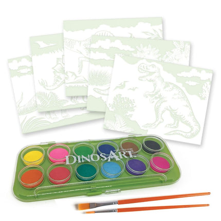 Dinos Art Erstellen Sie kreative Set Kunsthandwerk Kind Dinosaurier Magie Aquarelle