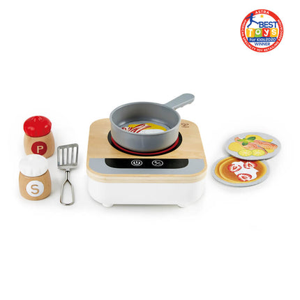 Stove with Frying pan Giocattol in Electronic Wood Hape