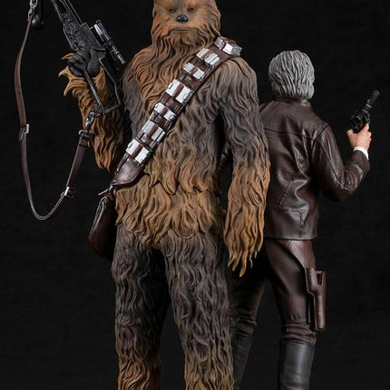 Han Solo e Chewbacca  Kotobukiya Episodio VII 7 Star Wars ArtFx Scala 1:10 23cm Statua Statuetta Collezione (3948329861217)