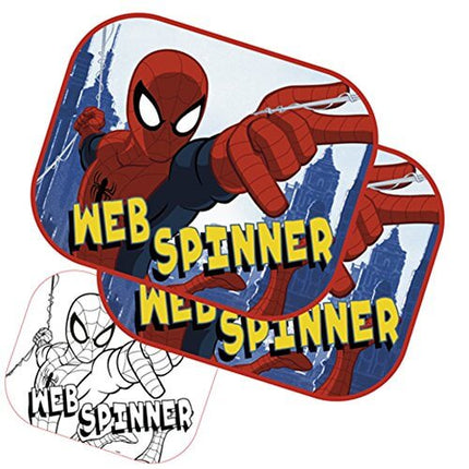 Spiderman Par de Cortinas de sol Visera Coche 46 x 35 cm