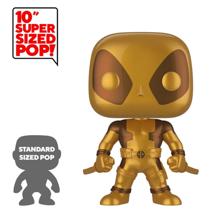 Deadpool GOLD Super Sized Funko POP! Vinyl Figur Daumen hoch Gold 25cm