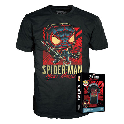 Marvel Boxed Tee T-Shirt Miles Morales Spiderman ADULT SIZE