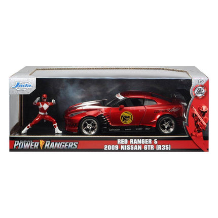 Power Rangers Hollywood Rides Model odlewu 1/24 2009 Nissan GT-R R35 z figurkami