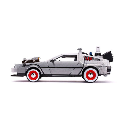 Back to the Future III Hollywood Rides Diecast Model 1/24 DeLorean Time Machine