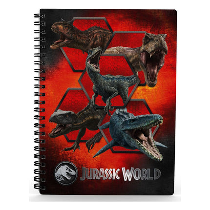 Notatnik Jurassic World z efektem 3D Mięsożerca