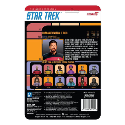 Commander Riker Star Trek: The Next Generation ReAction Action Figure Wave 2 10 cm